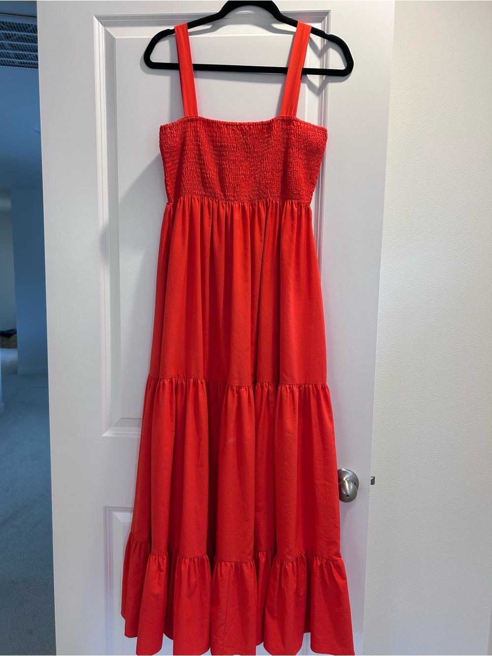ZARA - Orange Smocked Maxi Dress